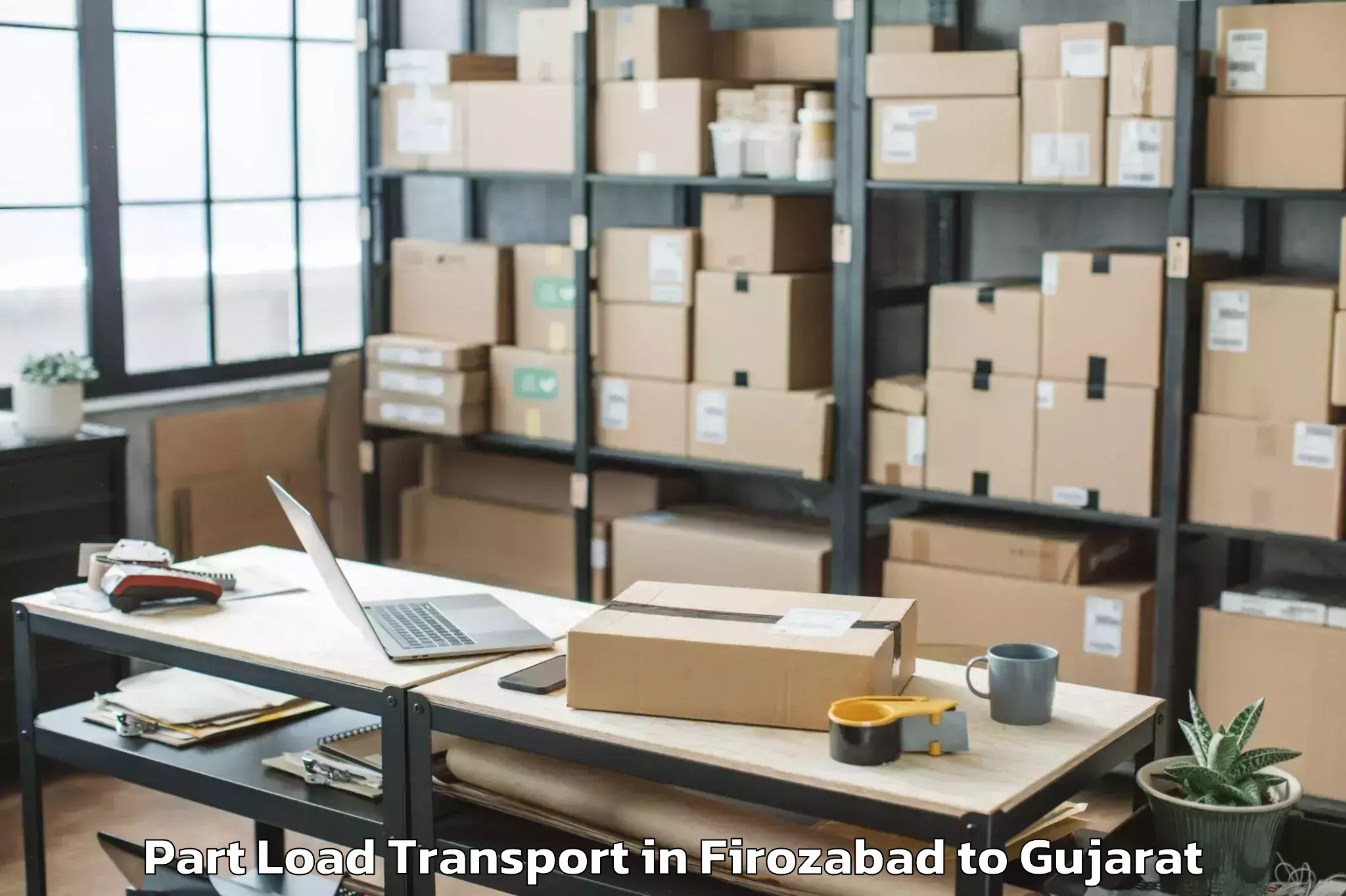 Hassle-Free Firozabad to Palitana Part Load Transport